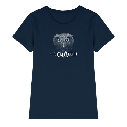 OWL Good | Kritzel-Kunst-Eule - Ladies Premium Shirt