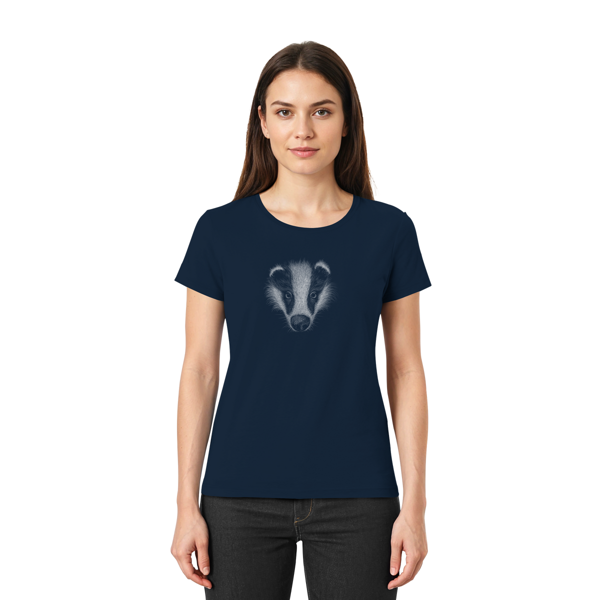 Kritzel-Kunst Dachs Illustration - Ladies Premium Shirt