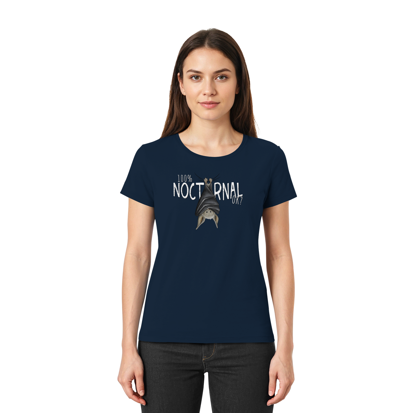 100% nachtaktive Fledermaus - Ladies Premium Shirt