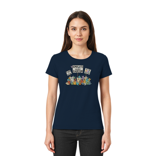 Demo-Katzen gegen Faschismus und für Vielfalt - Ladies Premium Shirt
