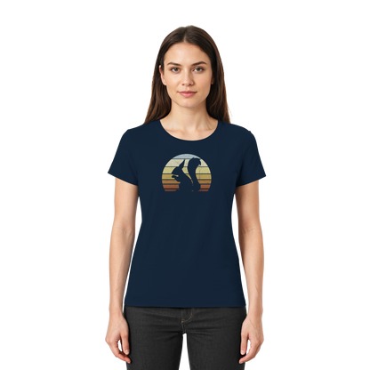 Retro Eichhörnchen Silhouette - Ladies Premium Shirt