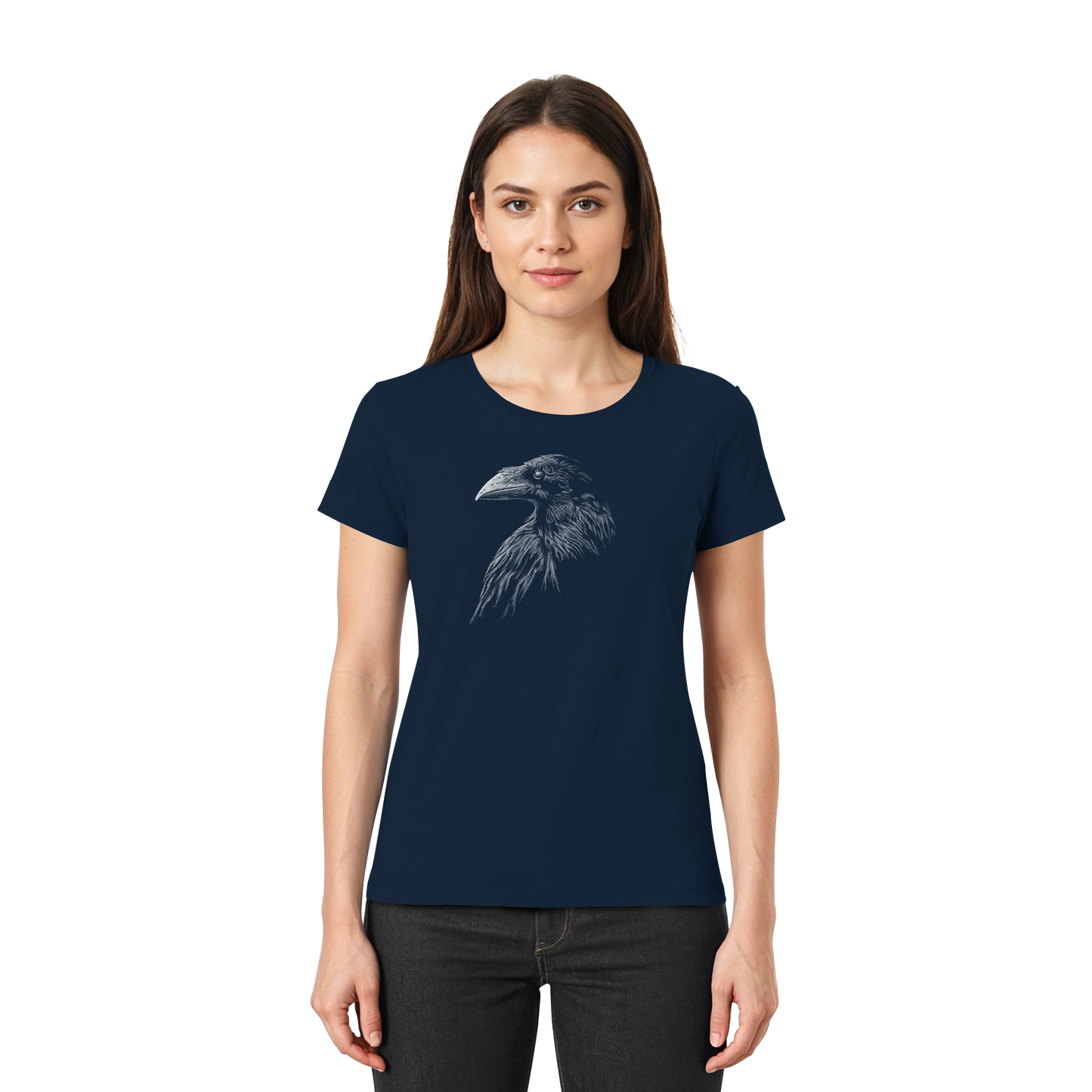 Kritzelkunst Rabe Krähe - Ladies Premium Shirt