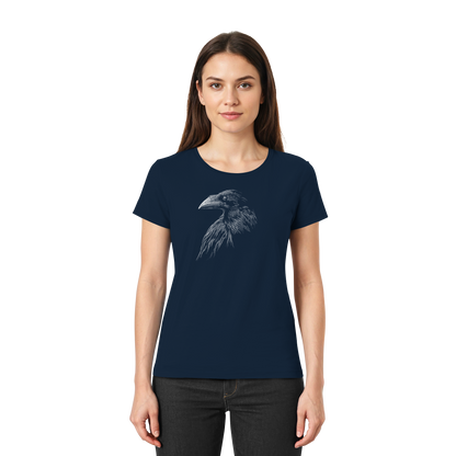 Kritzelkunst Rabe Krähe - Ladies Premium Shirt