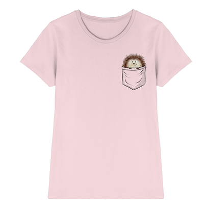 Lustiger Igel in Deiner Brust-Tasche - Ladies Premium Shirt