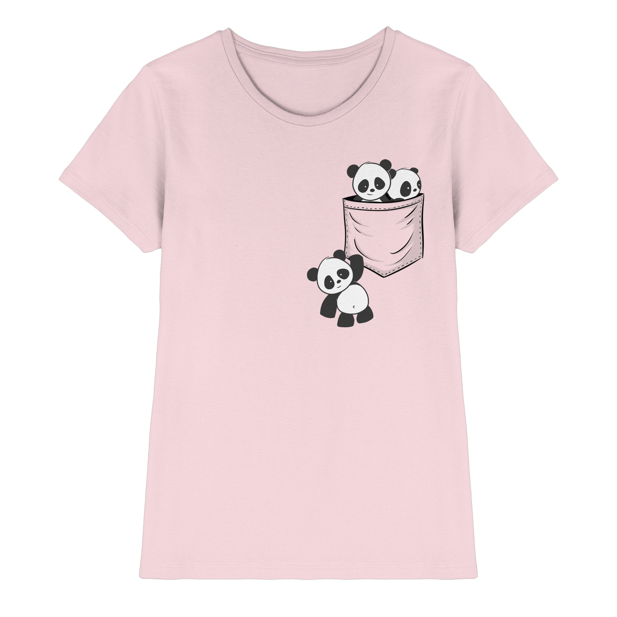 Kawaii Pandas in der Tasche - Ladies Premium Shirt