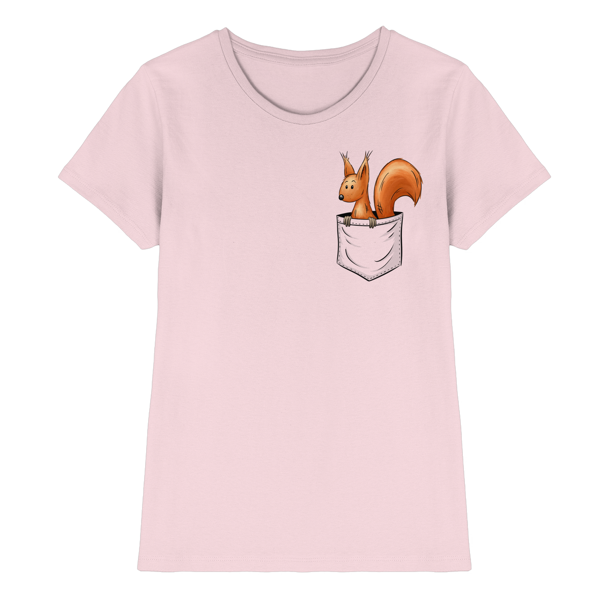 Lässiges Eichhörnchen In Tasche - Ladies Premium Shirt