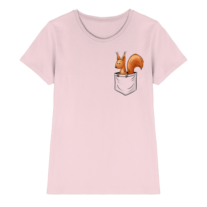 Lässiges Eichhörnchen In Tasche - Ladies Premium Shirt