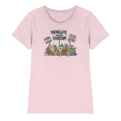 Demo-Katzen gegen Faschismus und für Vielfalt - Ladies Premium Shirt