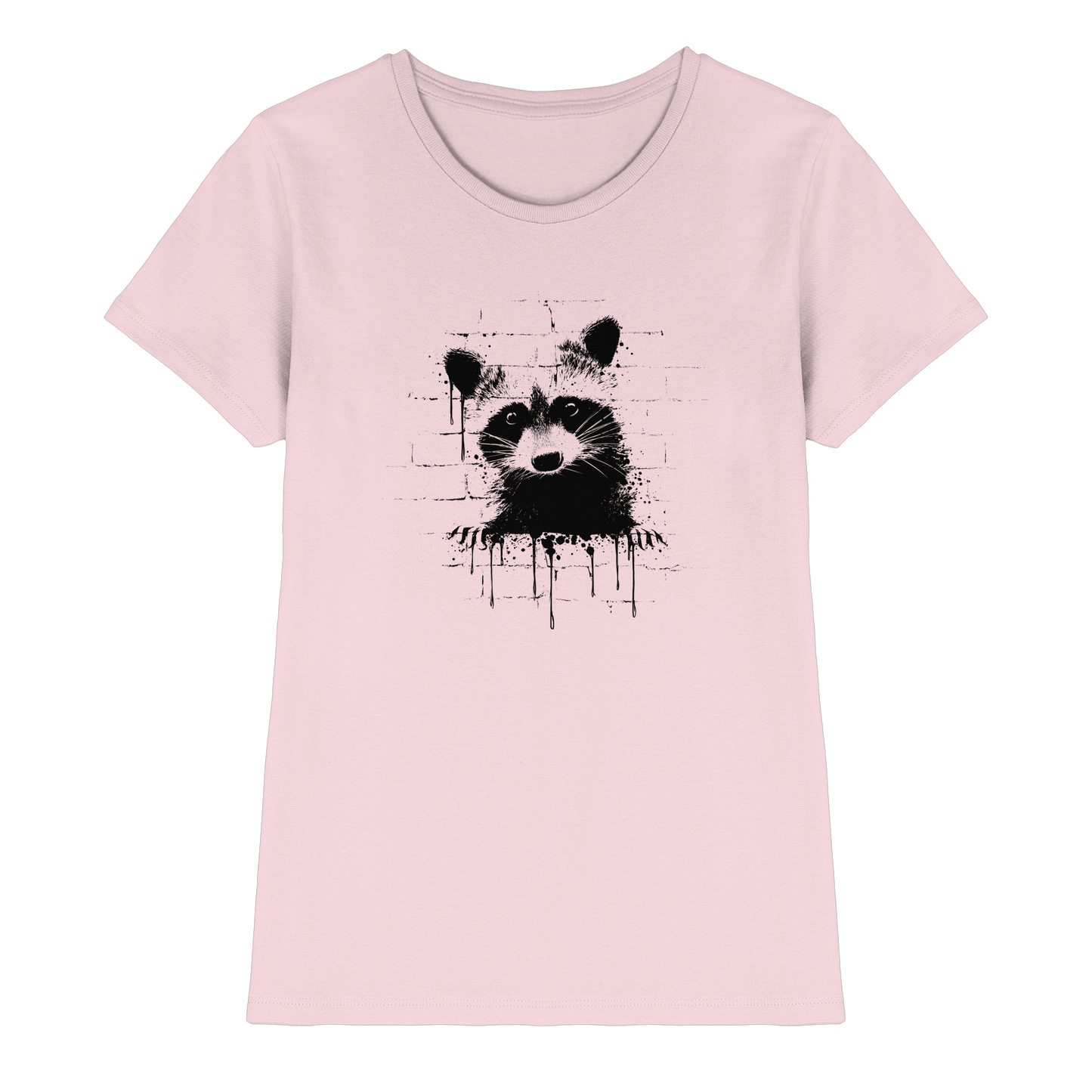 Funky Street Art Waschbär - Ladies Premium Shirt