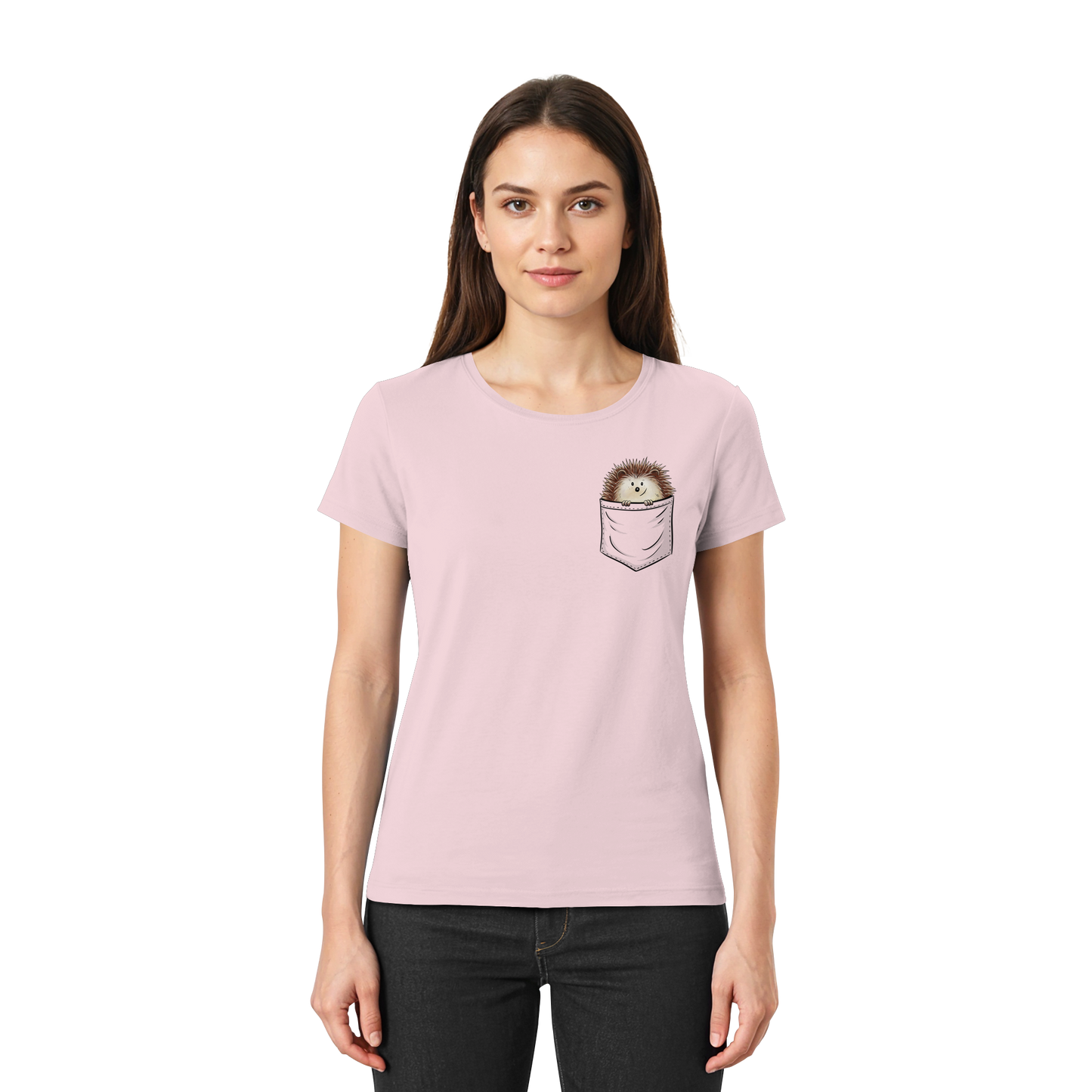 Lustiger Igel in Deiner Brust-Tasche - Ladies Premium Shirt