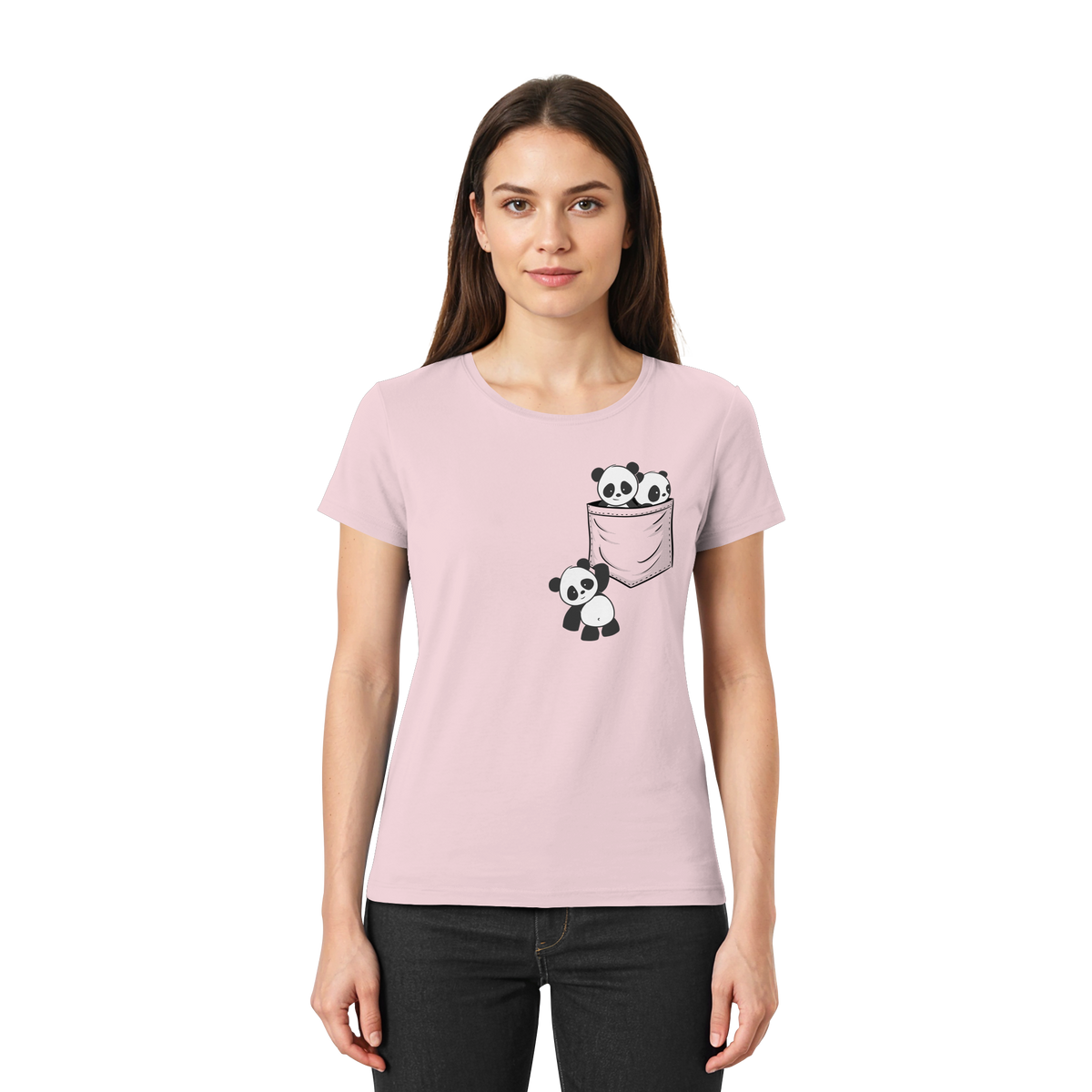 Kawaii Pandas in der Tasche - Ladies Premium Shirt