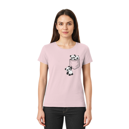 Kawaii Pandas in der Tasche - Ladies Premium Shirt