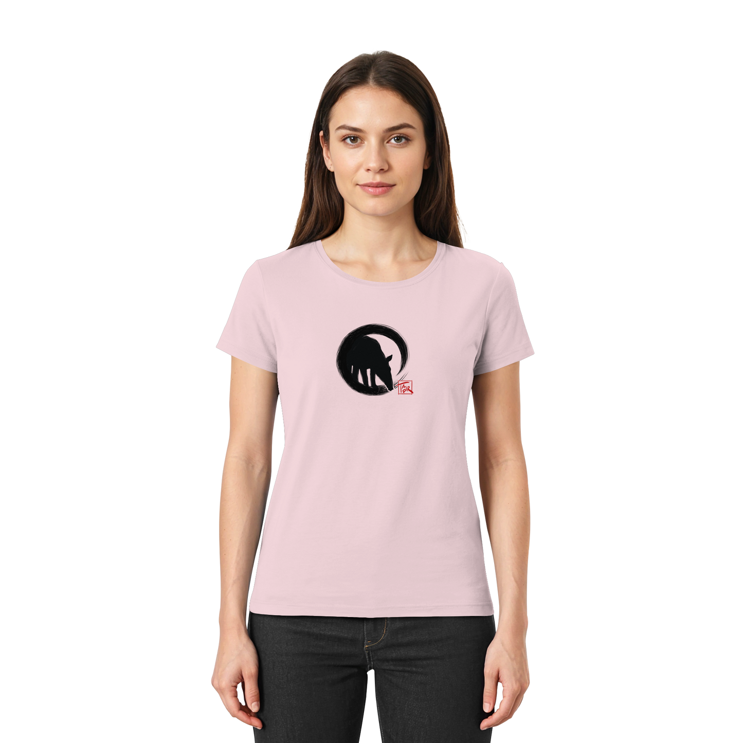 Zen Tapir im japanischen Enso Kreis - Ladies Premium Shirt