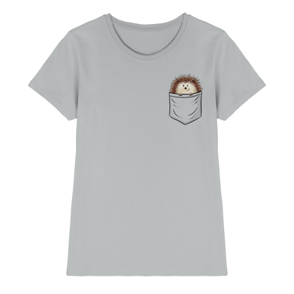 Lustiger Igel in Deiner Brust-Tasche - Ladies Premium Shirt