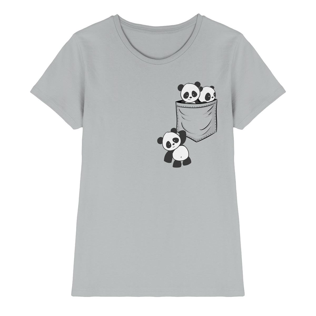 Kawaii Pandas in der Tasche - Ladies Premium Shirt