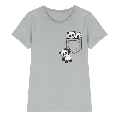 Kawaii Pandas in der Tasche - Ladies Premium Shirt