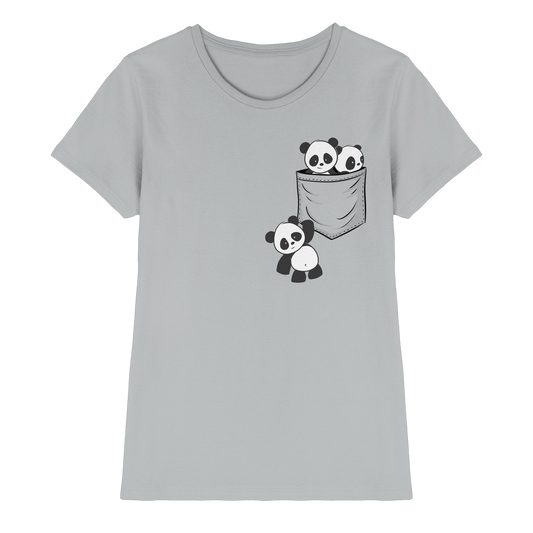 Kawaii Pandas in der Tasche - Ladies Premium Shirt