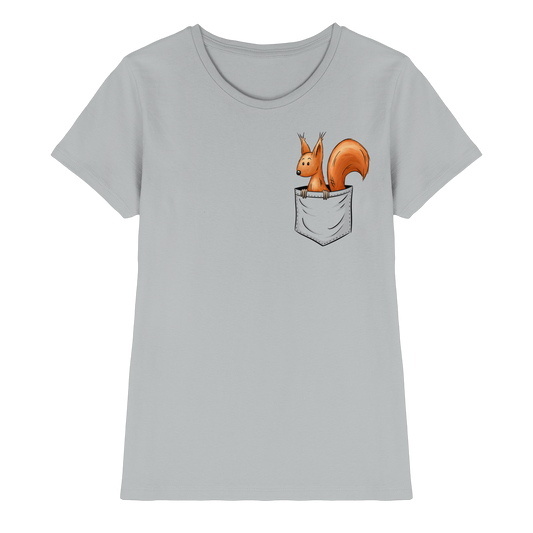 Lässiges Eichhörnchen In Tasche - Ladies Premium Shirt