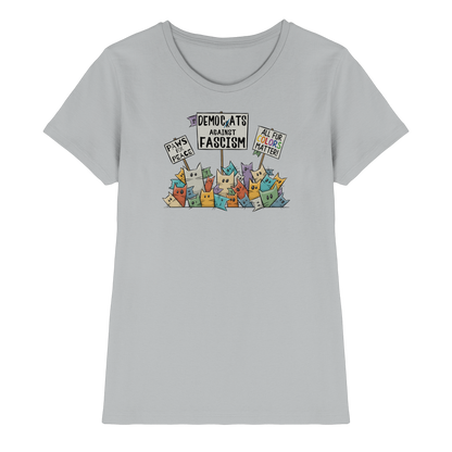 Demo-Katzen gegen Faschismus und für Vielfalt - Ladies Premium Shirt