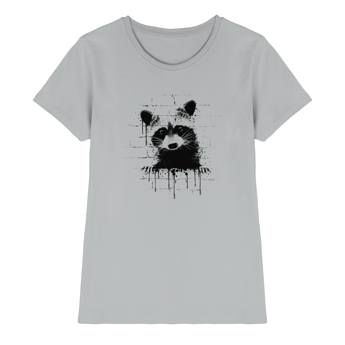 Funky Street Art Waschbär - Ladies Premium Shirt