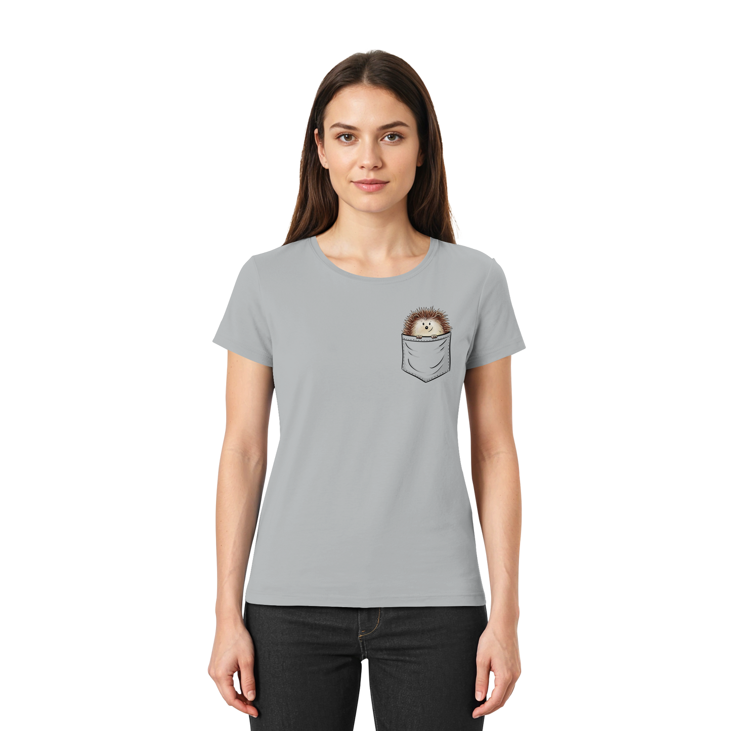 Lustiger Igel in Deiner Brust-Tasche - Ladies Premium Shirt