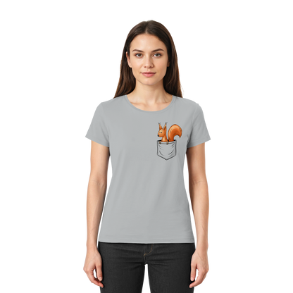 Lässiges Eichhörnchen In Tasche - Ladies Premium Shirt