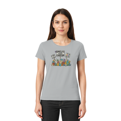 Demo-Katzen gegen Faschismus und für Vielfalt - Ladies Premium Shirt