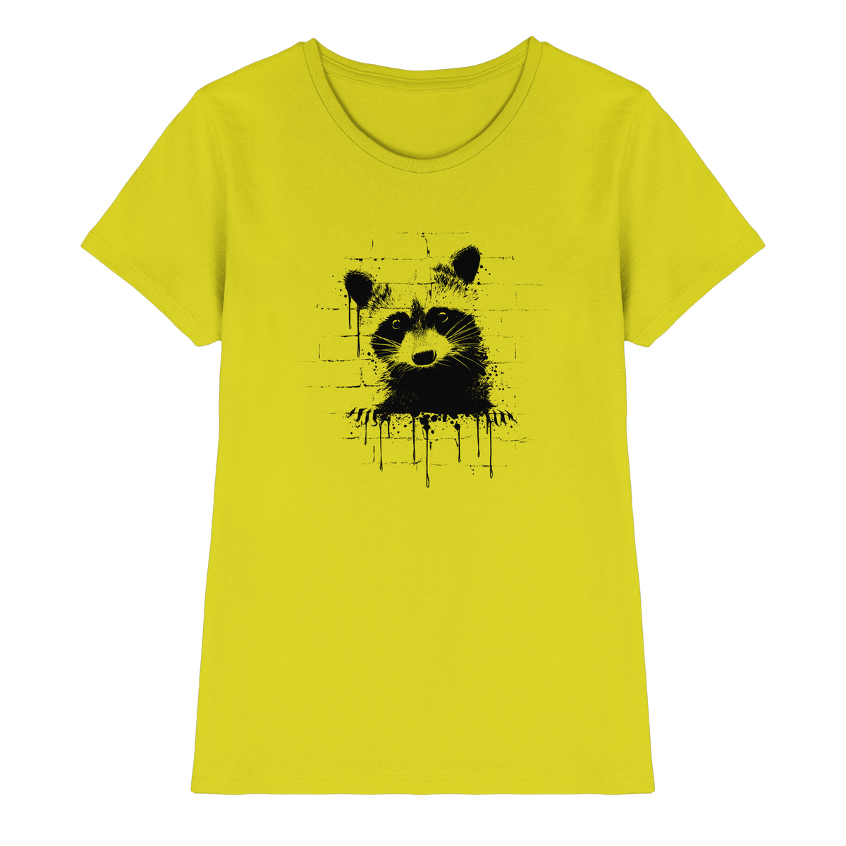 Funky Street Art Waschbär - Ladies Premium Shirt