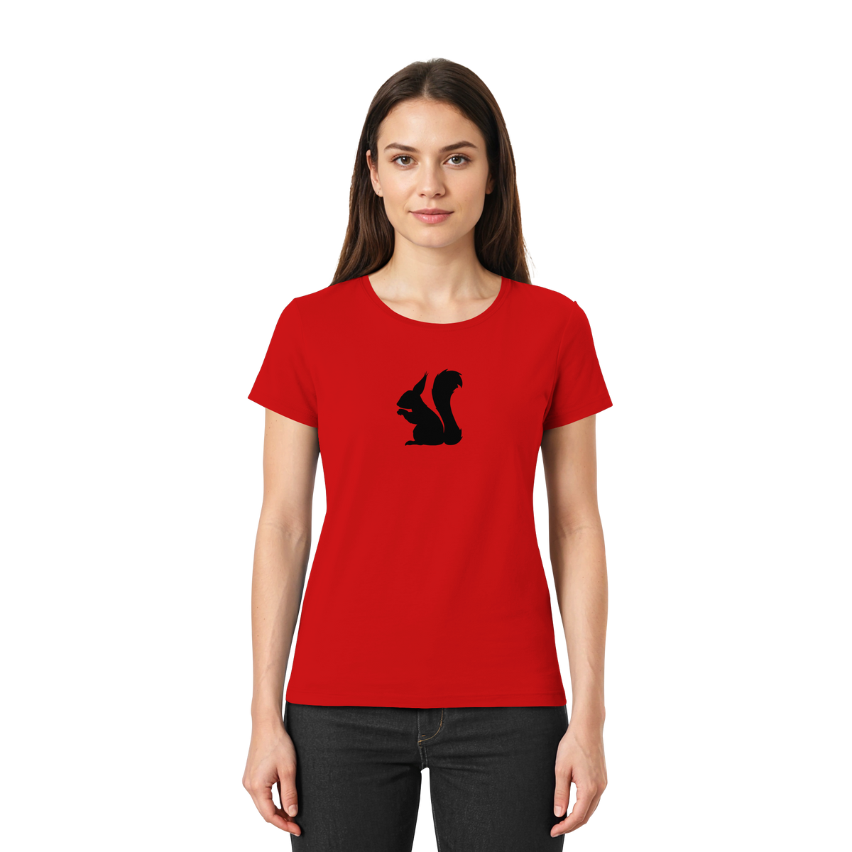 Eichhörnchen Silhouette - Ladies Premium Shirt