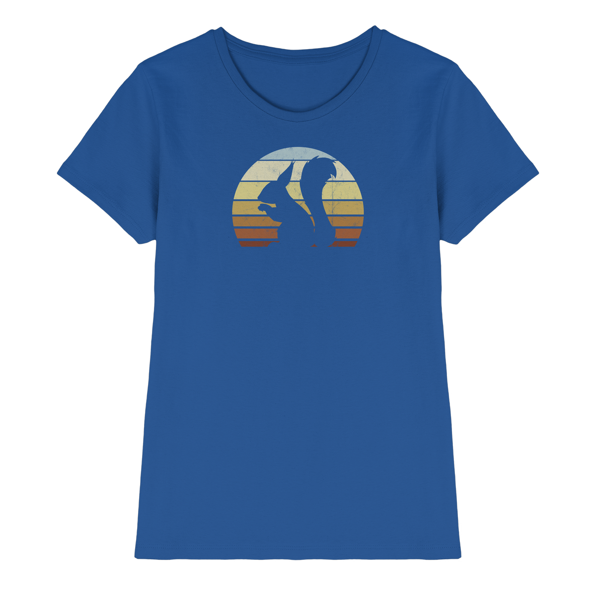 Retro Eichhörnchen Silhouette - Ladies Premium Shirt
