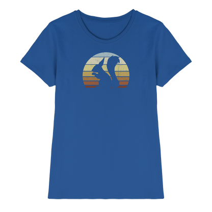 Retro Eichhörnchen Silhouette - Ladies Premium Shirt