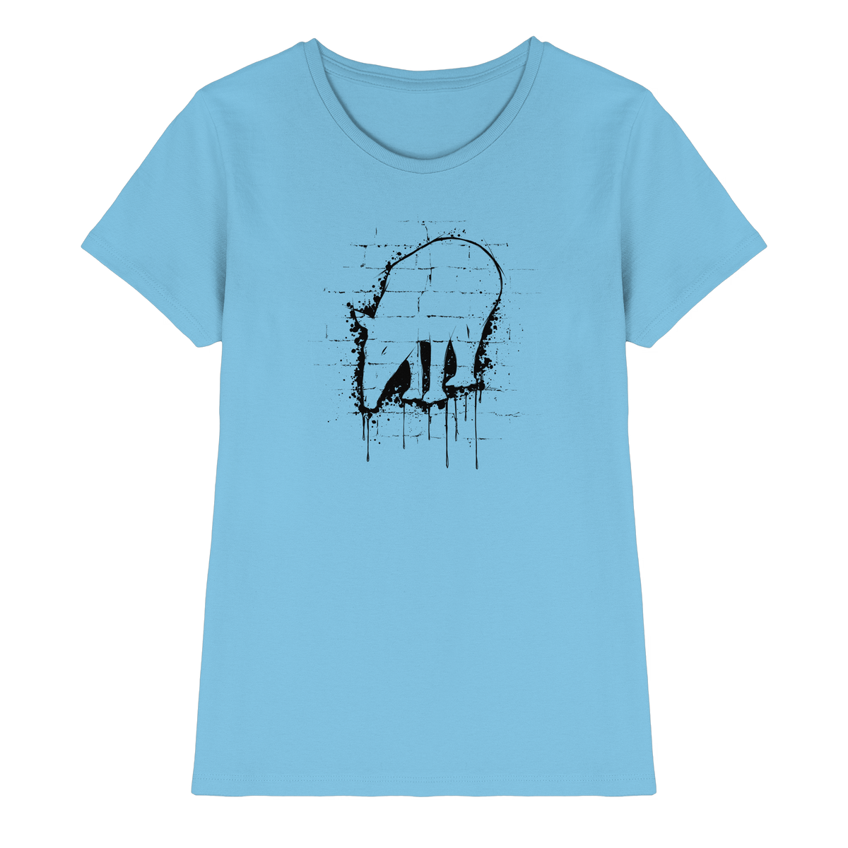 Urban Street Art Tapir Silhouette - Ladies Premium Shirt