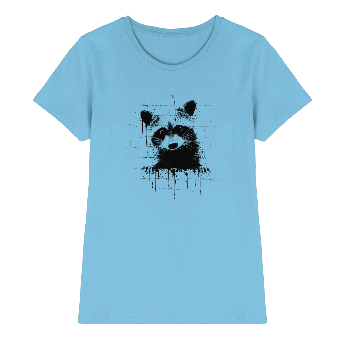 Funky Street Art Waschbär - Ladies Premium Shirt