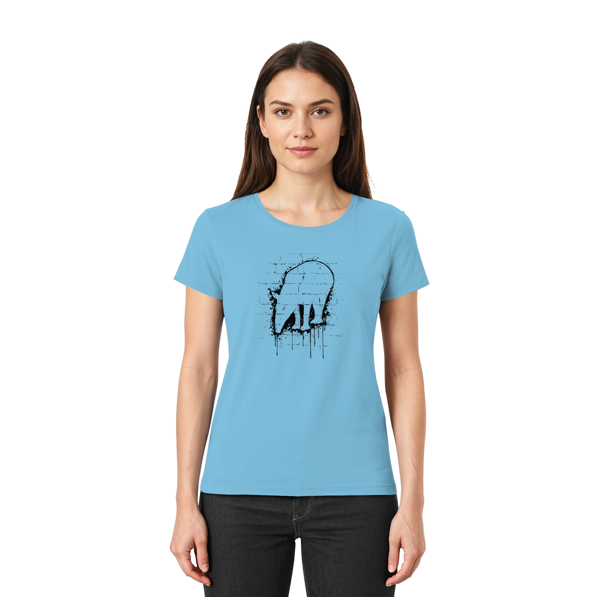 Urban Street Art Tapir Silhouette - Ladies Premium Shirt