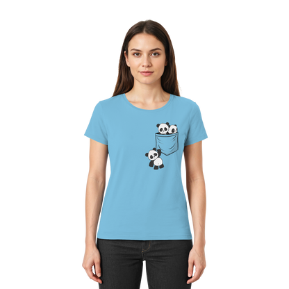 Kawaii Pandas in der Tasche - Ladies Premium Shirt