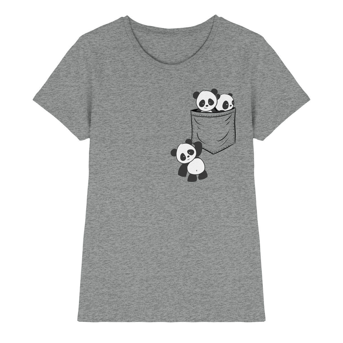 Kawaii Pandas in der Tasche - Ladies Premium Shirt