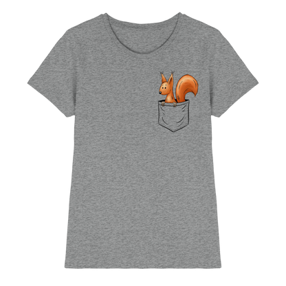 Lässiges Eichhörnchen In Tasche - Ladies Premium Shirt