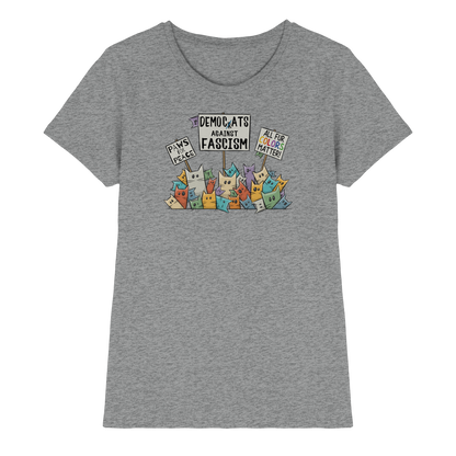 Demo-Katzen gegen Faschismus und für Vielfalt - Ladies Premium Shirt