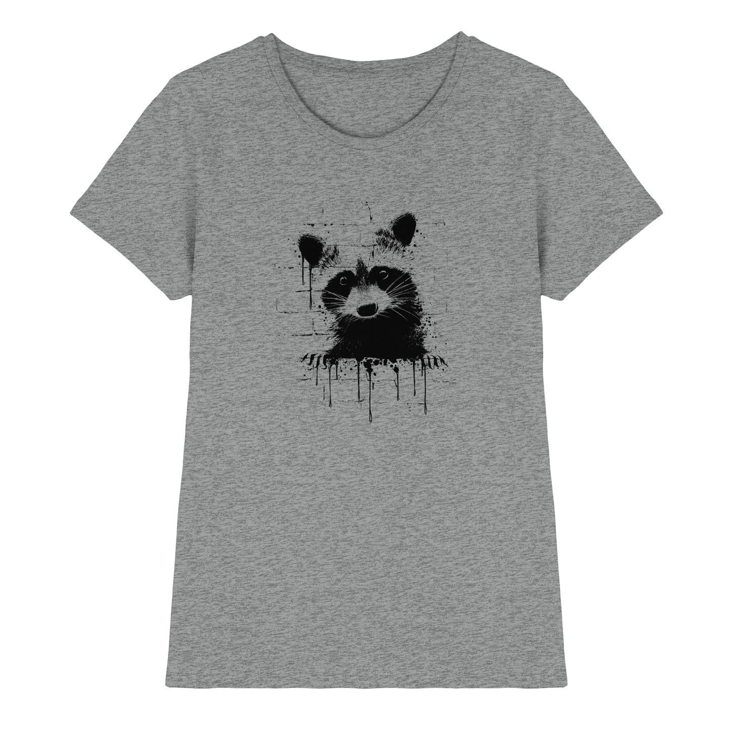 Funky Street Art Waschbär - Ladies Premium Shirt
