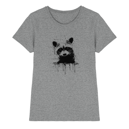 Funky Street Art Waschbär - Ladies Premium Shirt