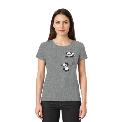 Kawaii Pandas in der Tasche - Ladies Premium Shirt