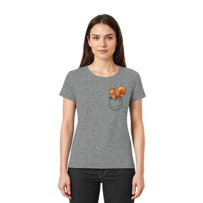 Lässiges Eichhörnchen In Tasche - Ladies Premium Shirt
