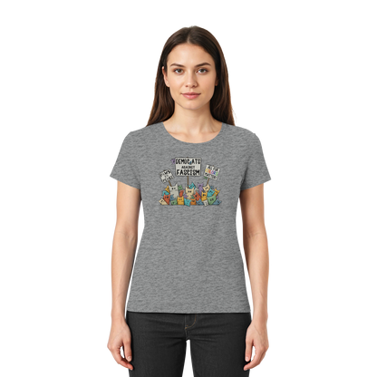 Demo-Katzen gegen Faschismus und für Vielfalt - Ladies Premium Shirt