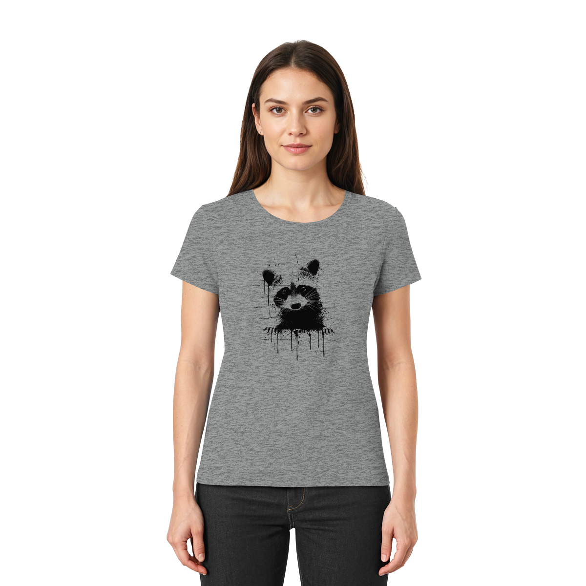 Funky Street Art Waschbär - Ladies Premium Shirt