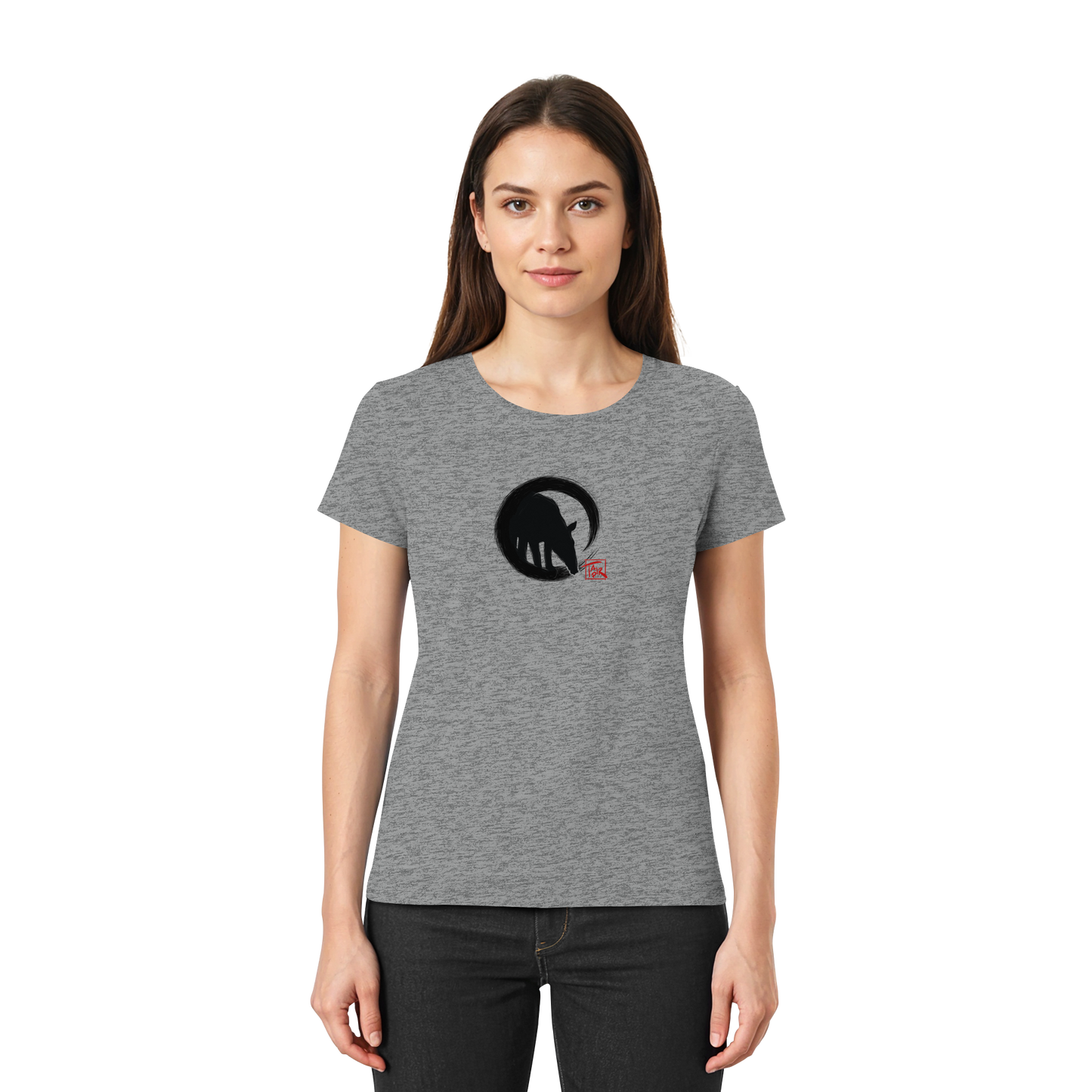 Zen Tapir im japanischen Enso Kreis - Ladies Premium Shirt