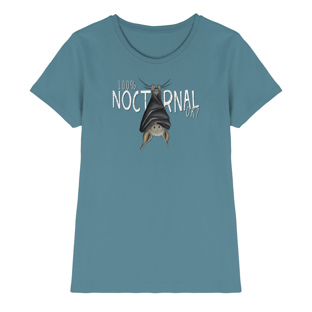 100% nachtaktive Fledermaus - Ladies Premium Shirt