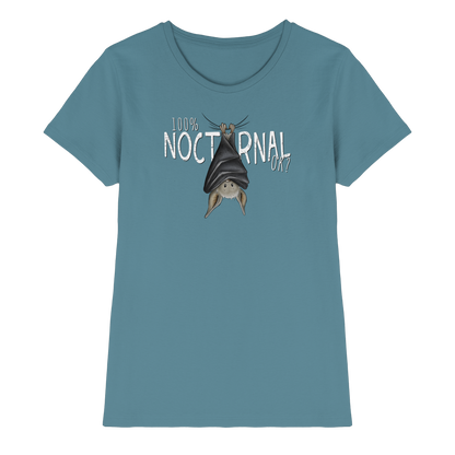 100% nachtaktive Fledermaus - Ladies Premium Shirt