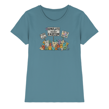 Demo-Katzen gegen Faschismus und für Vielfalt - Ladies Premium Shirt