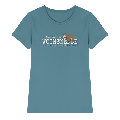 Kawaii Faultier Wochenende - Ladies Premium Shirt