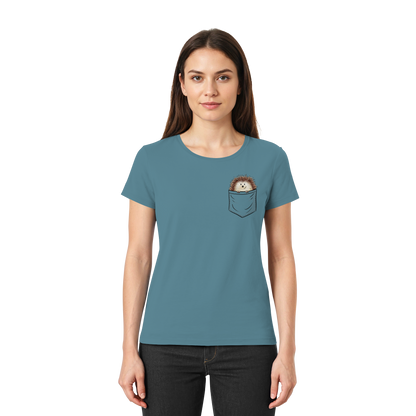 Lustiger Igel in Deiner Brust-Tasche - Ladies Premium Shirt